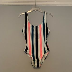 SOLID & STRIPED Anne-Marie one piece in multi-color stripes